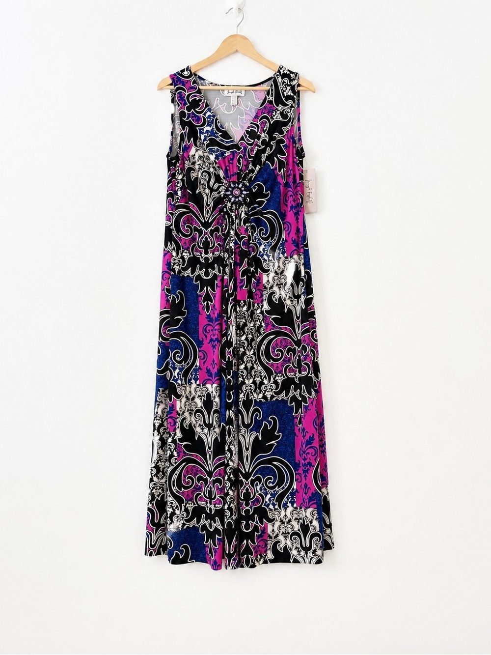 Joseph Ribkoff NWT Jewelled Maxi Dress Resortcore Glam  Size 18